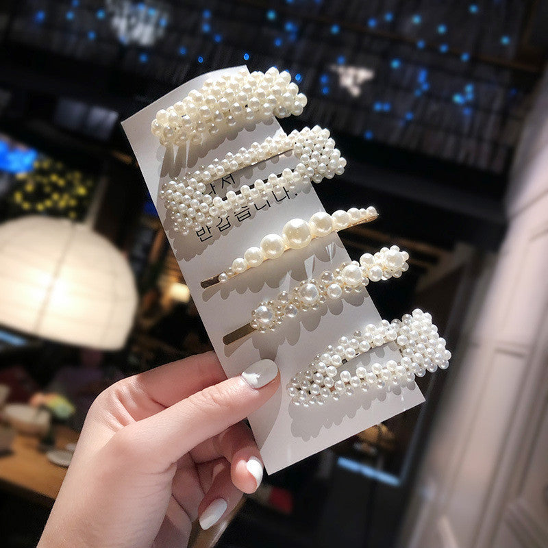 Pearl Side Barrette Set