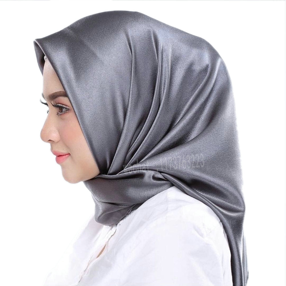 Solid Satin Square Scarf