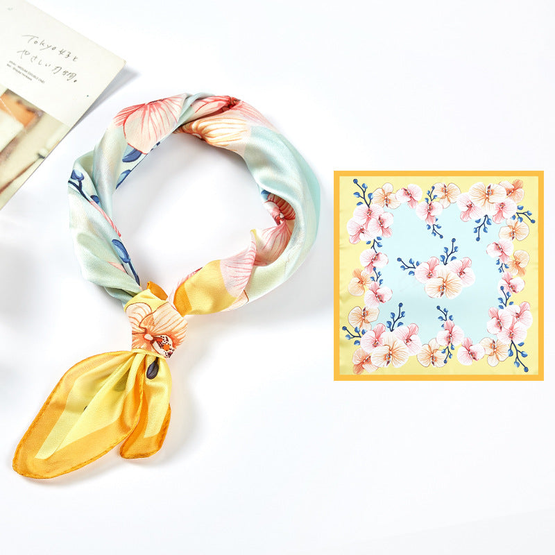 Printed Satin Bandana Scarf