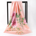Pink Satin Square Scarf