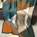 Houndstooth Satin Long Scarf – detail view