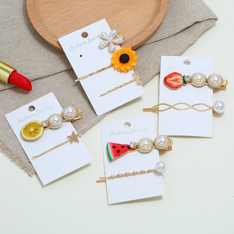 Fruit Pearl Hair Clips