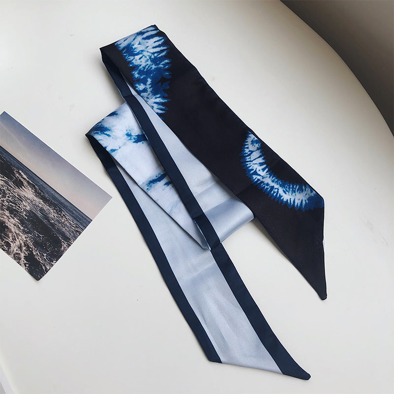 Retro Ribbon Satin Scarf – detail view